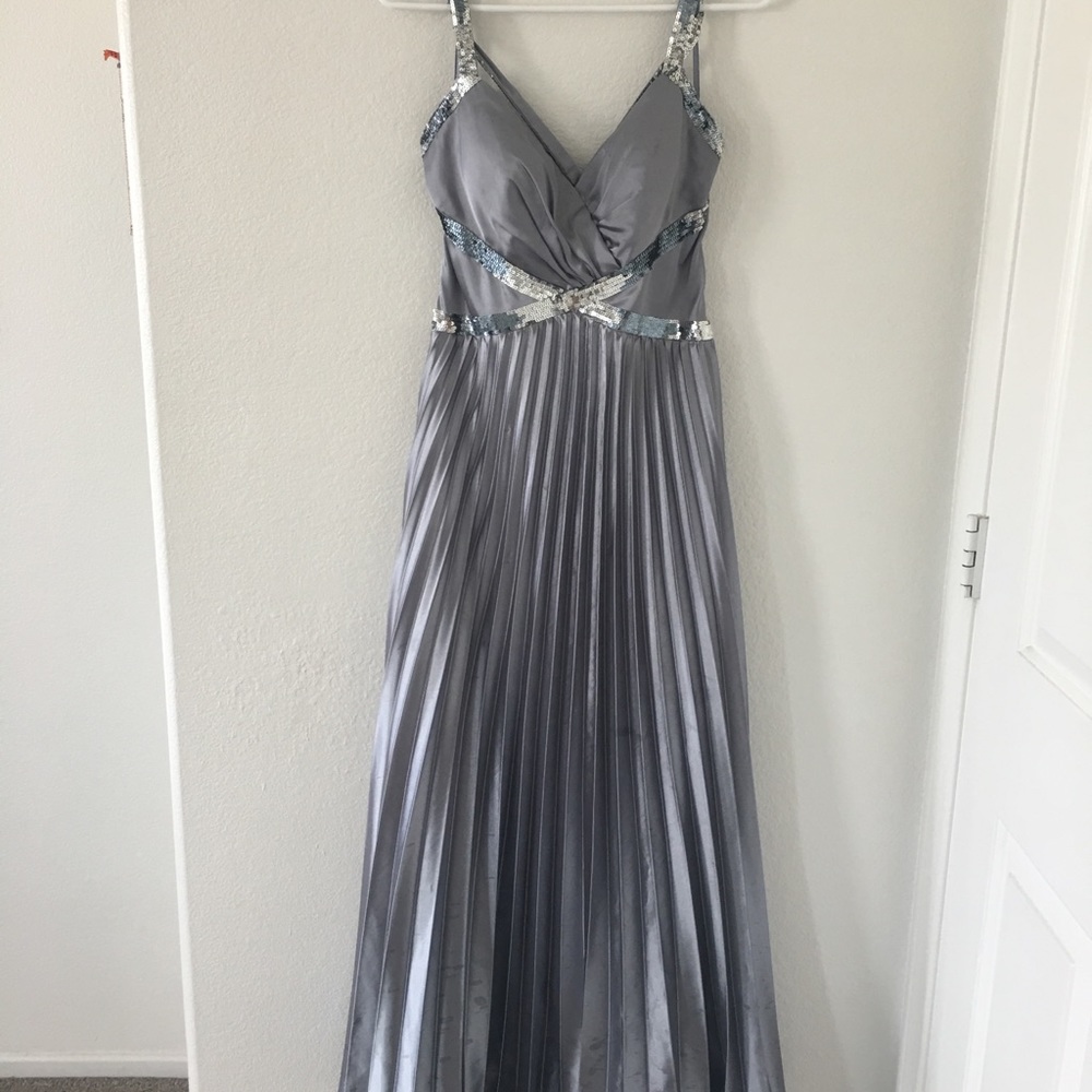 Long silver dress